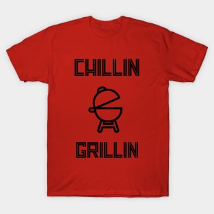 Chillin And Grillin Black BBQ T-Shirt